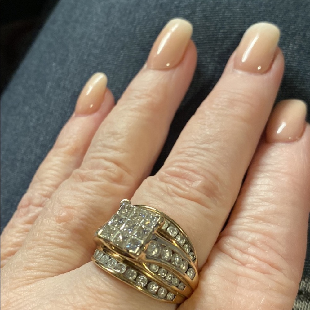 3 Ct Genuine Diamond Statement Ring - image 1